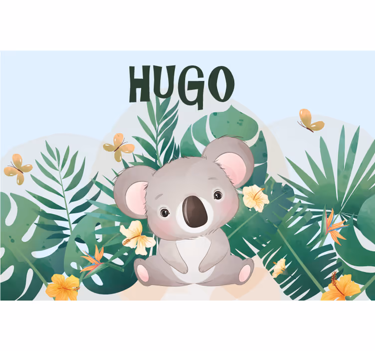 Persiana enrollable infantil koala lindo con nombre - TenVinilo