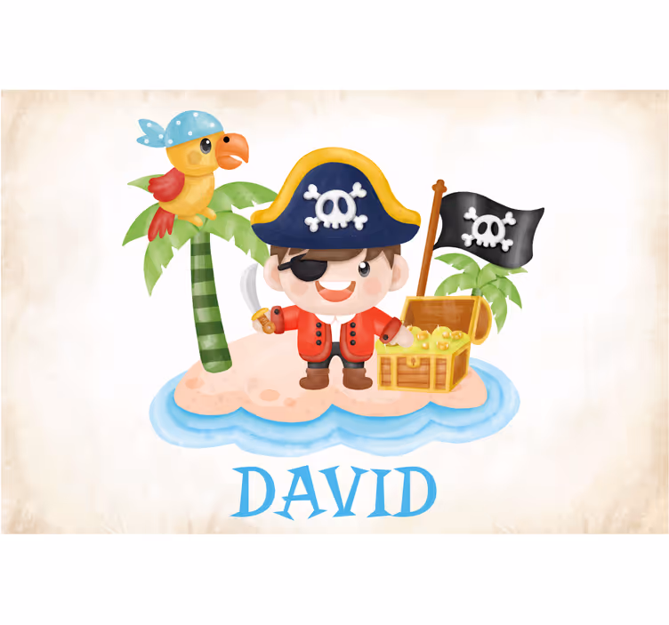 Persiana enrollable infantil pirata de dibujos animados - TenVinilo