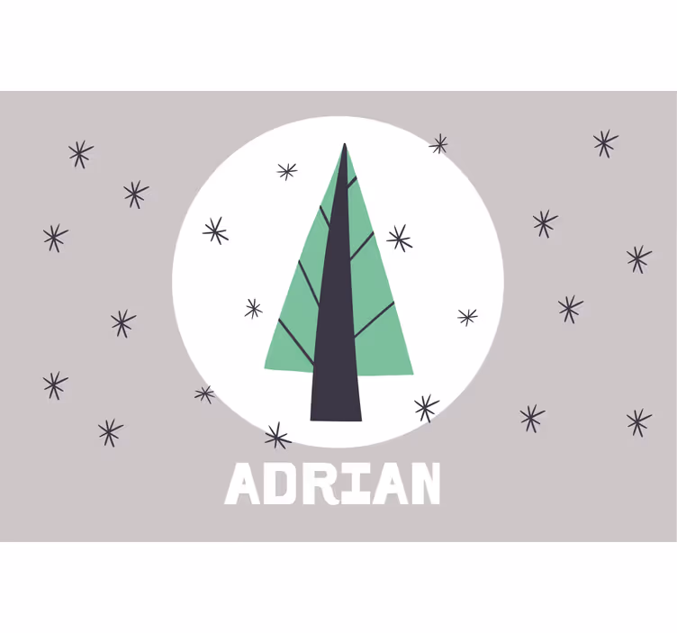 Persiana enrollable infantil árbol de navidad personalizado - TenVinilo