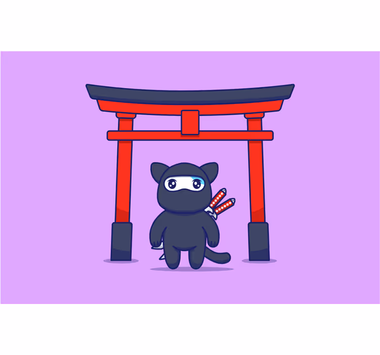 Persiana enrollable infantil gato ninja - TenVinilo