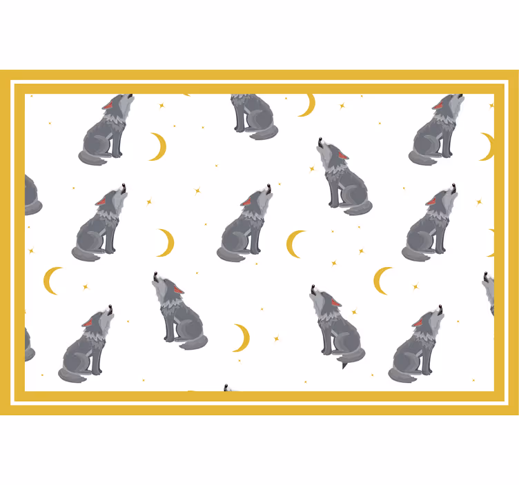 Persiana enrollable infantil lobos aullando a la luna - TenVinilo