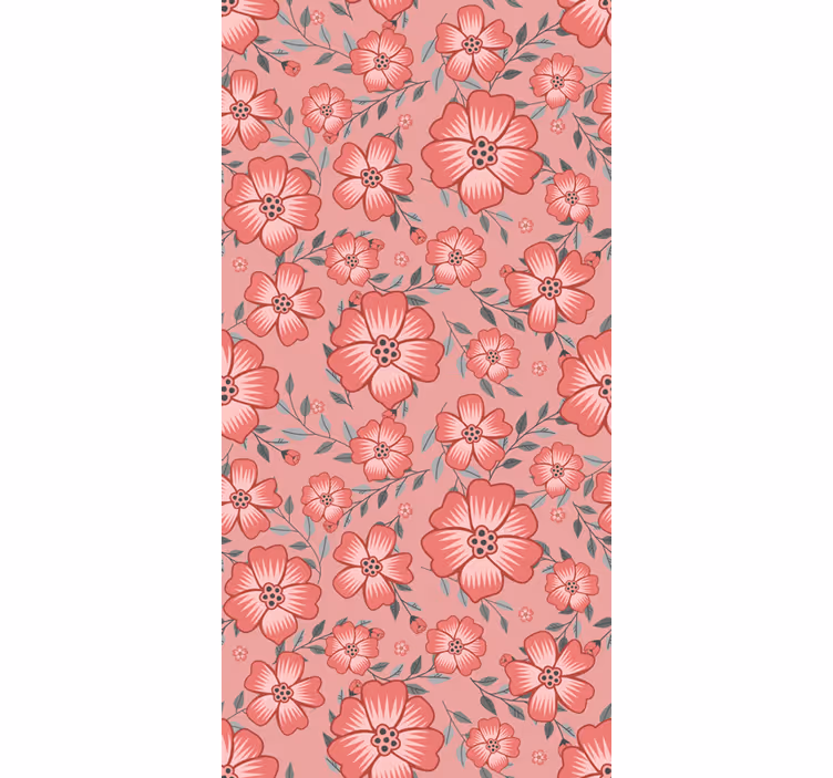 Persiana enrollable para cocina flor margarita rosa - TenVinilo