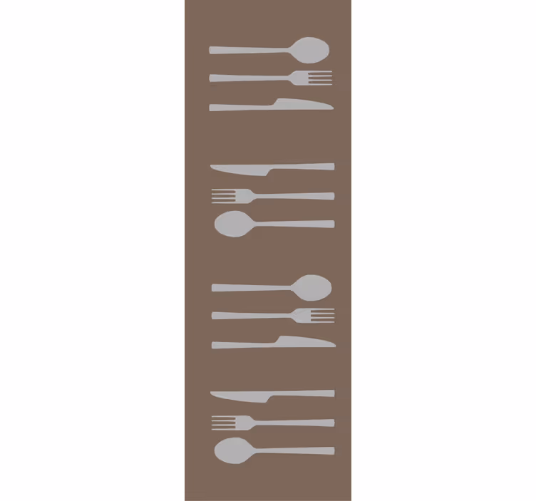 Persiana enrollable para cocina cuchara cuchillo tenedor - TenVinilo