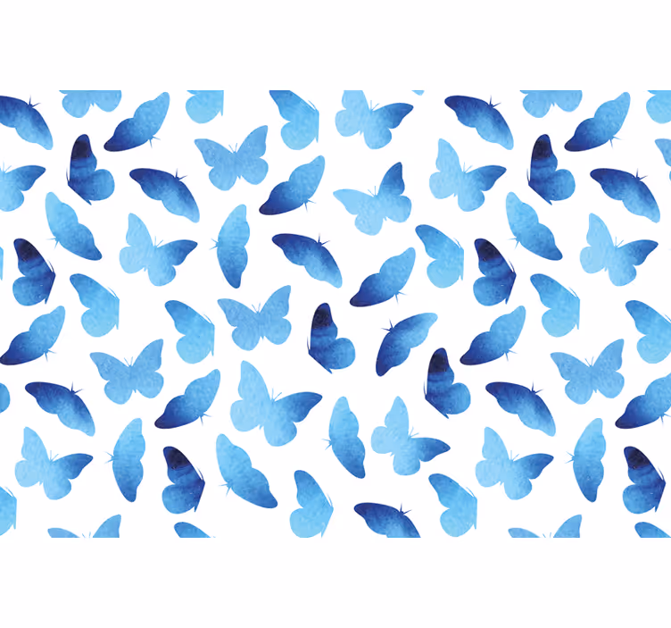 Persiana enrollable azul mariposas pintadas - TenVinilo