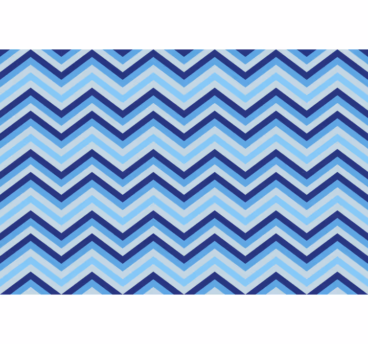 Persiana enrollable azul patrón chevron en tonos azules - TenVinilo
