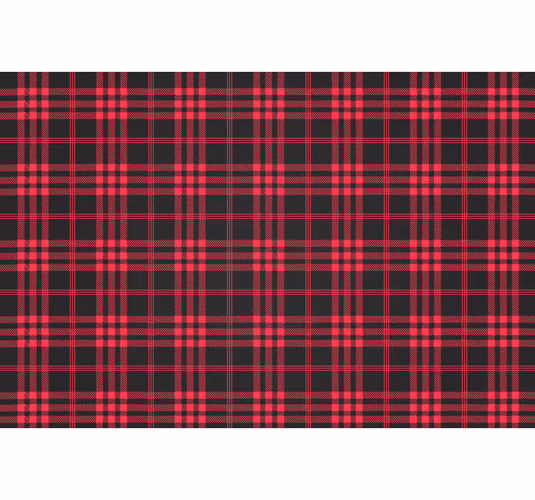 Persiana enrollable roja patrón de tartan navideño - TenVinilo