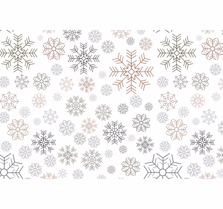 Persiana enrollable gris con estampado de copos de nieve - TenVinilo