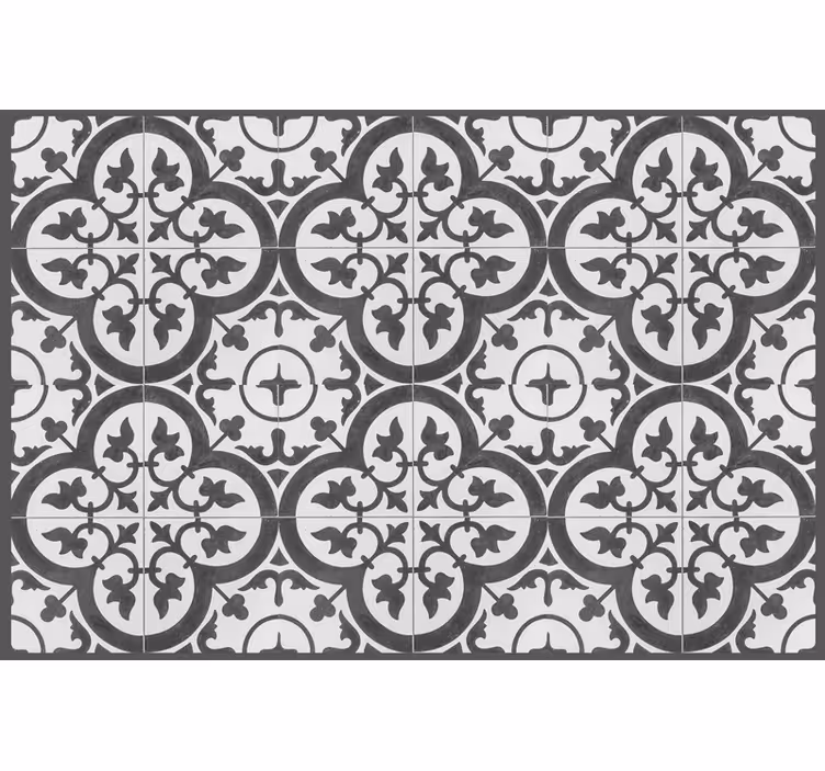 Persiana enrollable gris azulejos hidráulicos - TenVinilo
