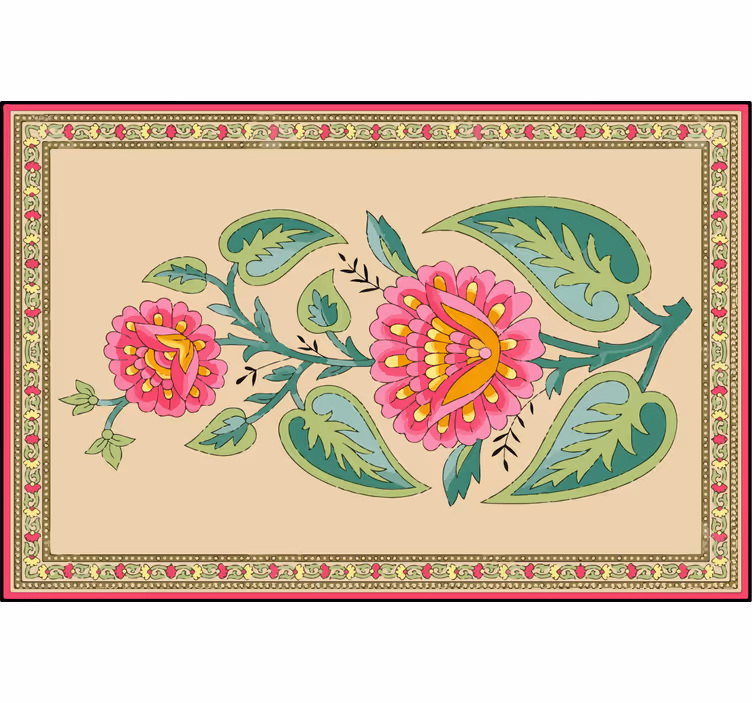 Persiana enrollable beige flor mughal india - TenVinilo