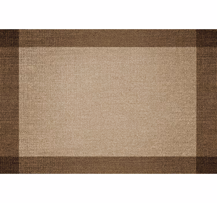 Persiana enrollable beige y manteles marrones con borde - TenVinilo