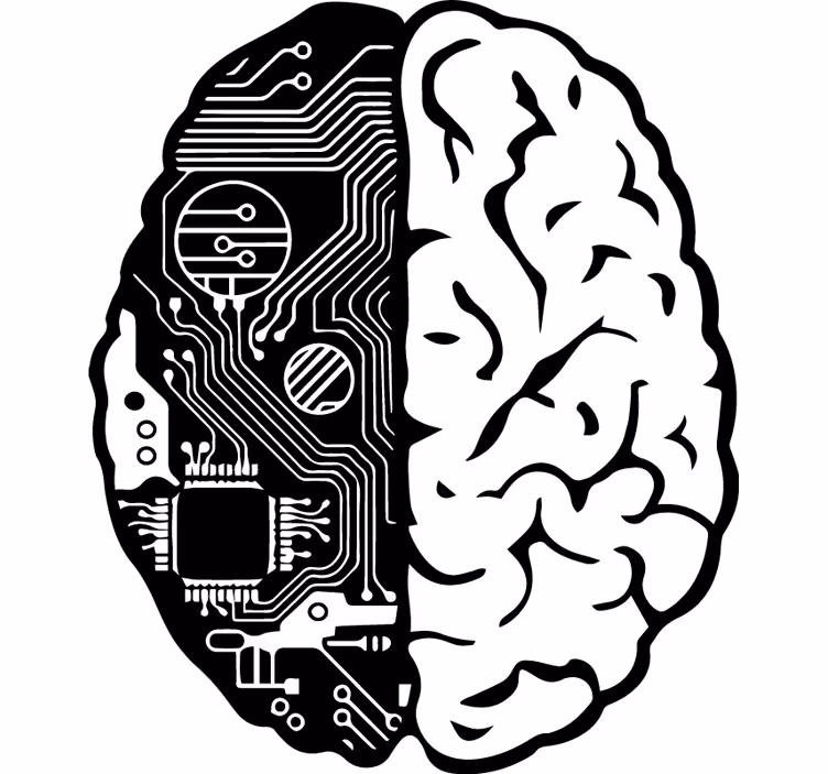 Persiana enrollable oficina cerebro técnico - TenVinilo
