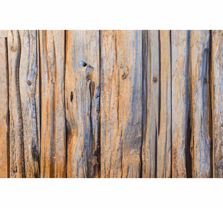 Persiana enrollable oficina textura 3d de troncos madera - TenVinilo