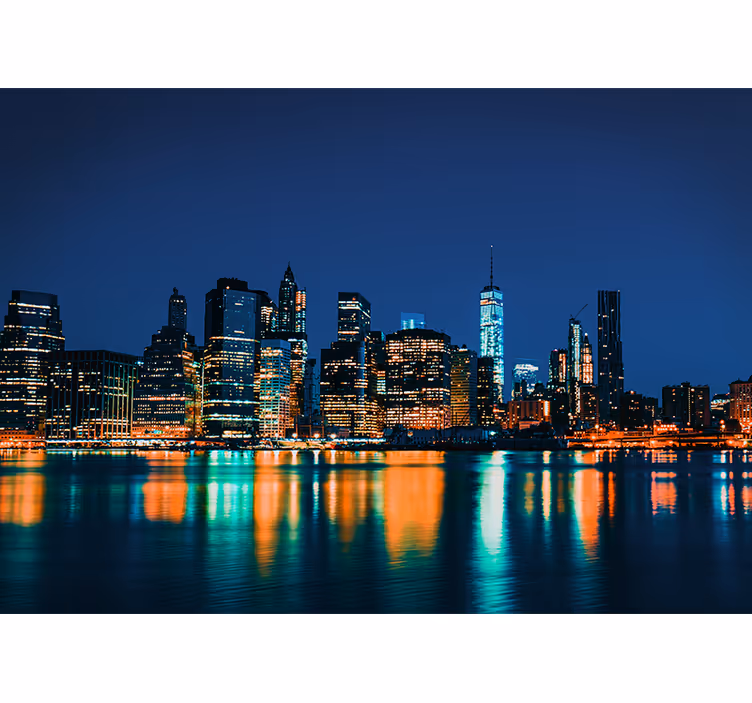 Persiana enrollable para cuarto paisaje nocturno de ny - TenVinilo