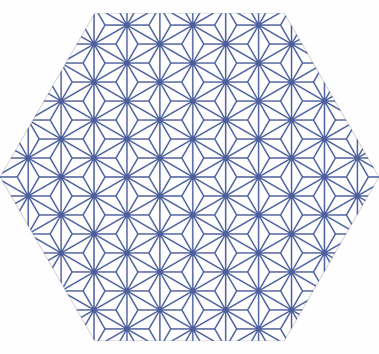 Persiana enrollable para cuarto azulejos estrellas azules - TenVinilo