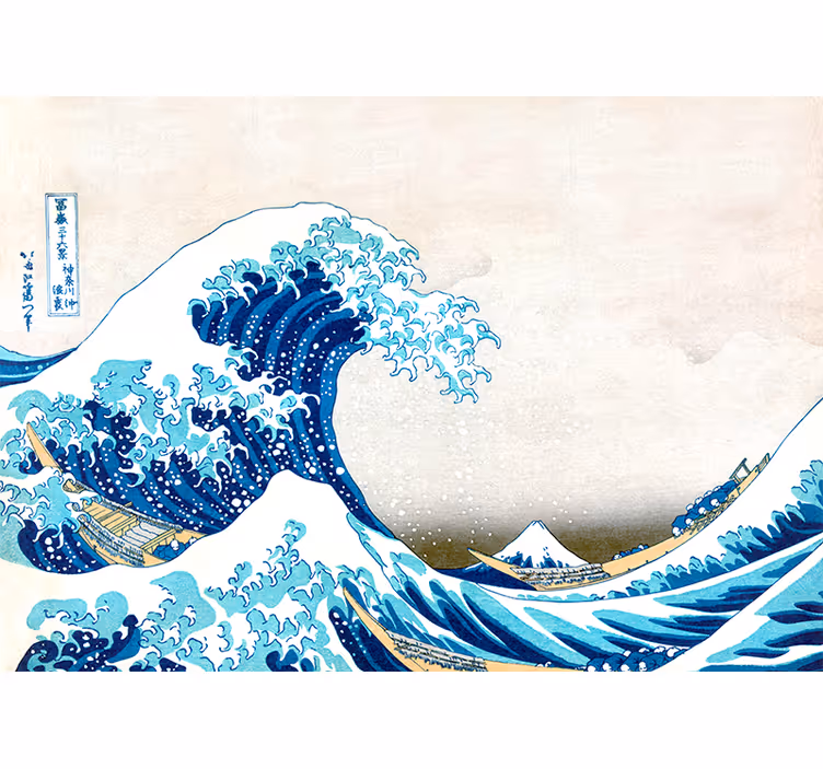 Persiana enrollable salón ola de kanagawa - TenVinilo