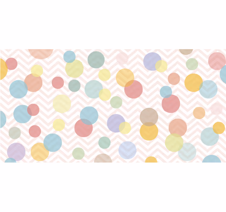 Persiana enrollable infantil lunares de colores chevron - TenVinilo