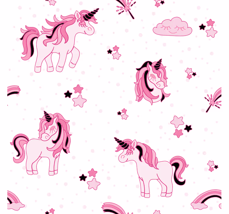 Persiana enrollable infantil mundo unicornio doodle - TenVinilo