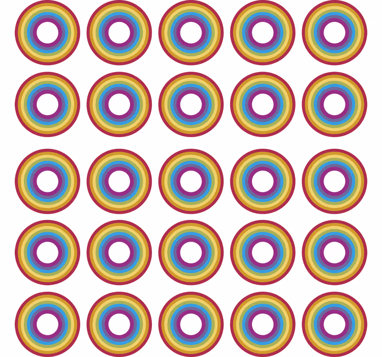 Persiana enrollable juvenil geométricos arco iris - TenVinilo