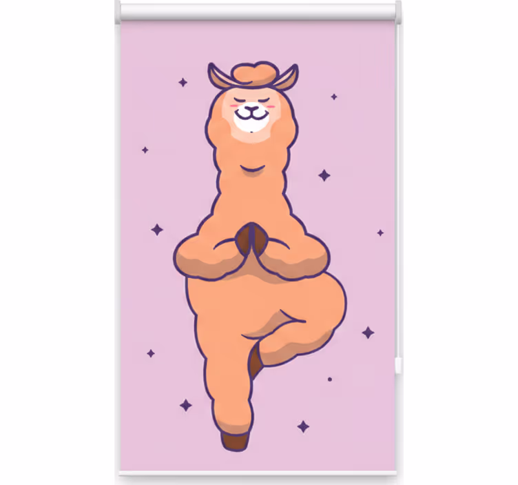 Persiana enrollable juvenil fitness llama - TenVinilo