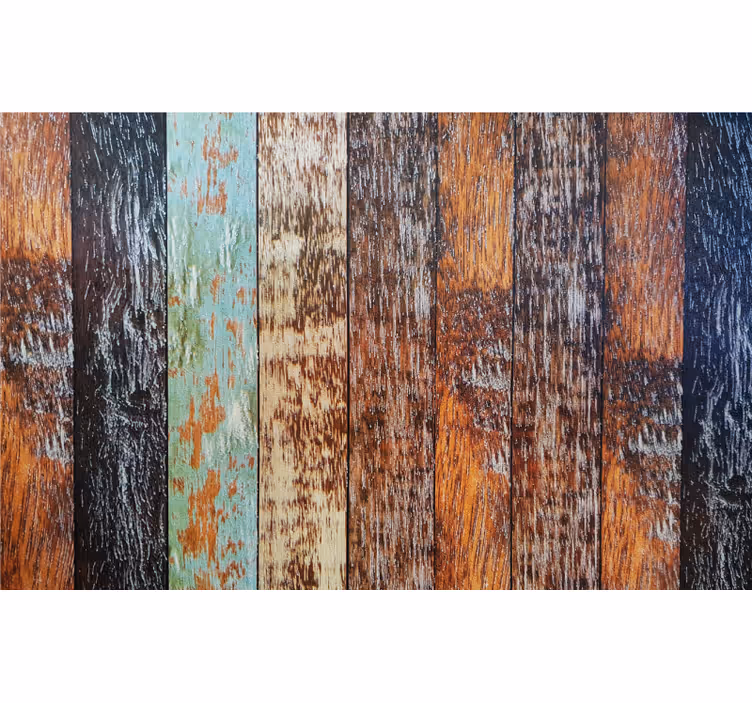 Persiana enrollable para baño azulejos de madera - TenVinilo