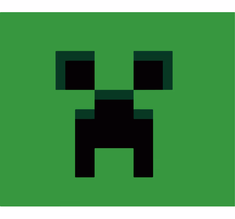 Persiana enrollable geek verde de minecraft - TenVinilo