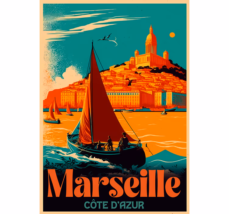 Persiana enrollable vintage marseille costa azul - TenVinilo