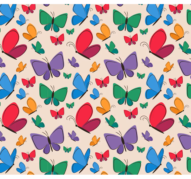 Persiana enrollable animales mariposas voladoras infantiles - TenVinilo