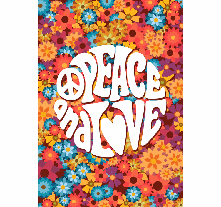 Persiana enrollable frase paz y amor - TenVinilo