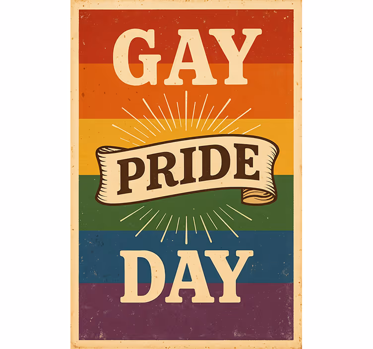 Persiana enrollable frase día del orgullo gay - TenVinilo