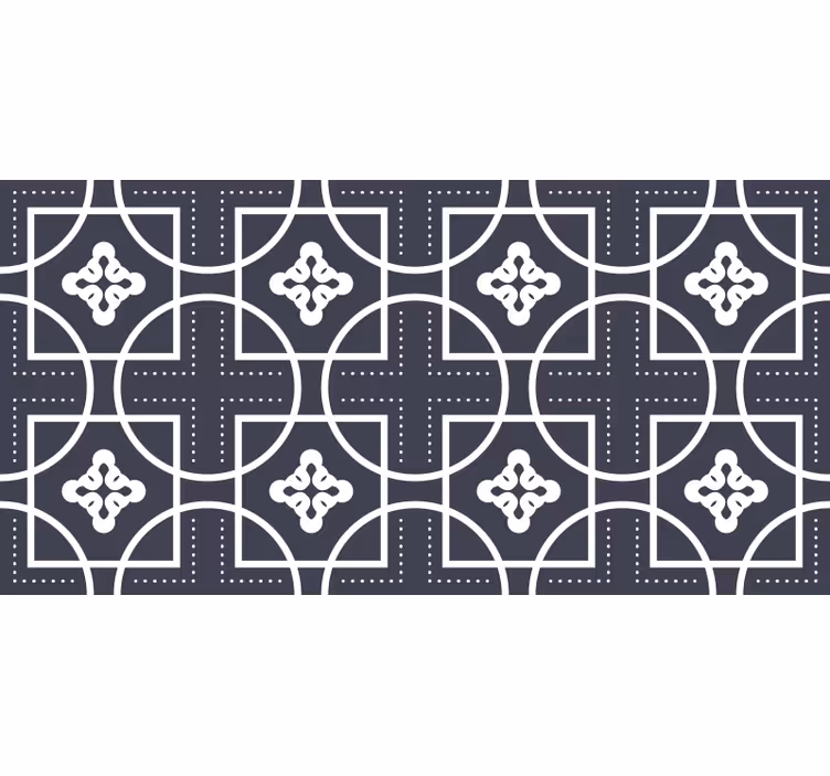Persiana enrollable negra efecto de azulejos geométricos - TenVinilo