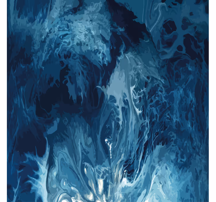 Persiana enrollable para baño ondas acuáticas azules - TenVinilo