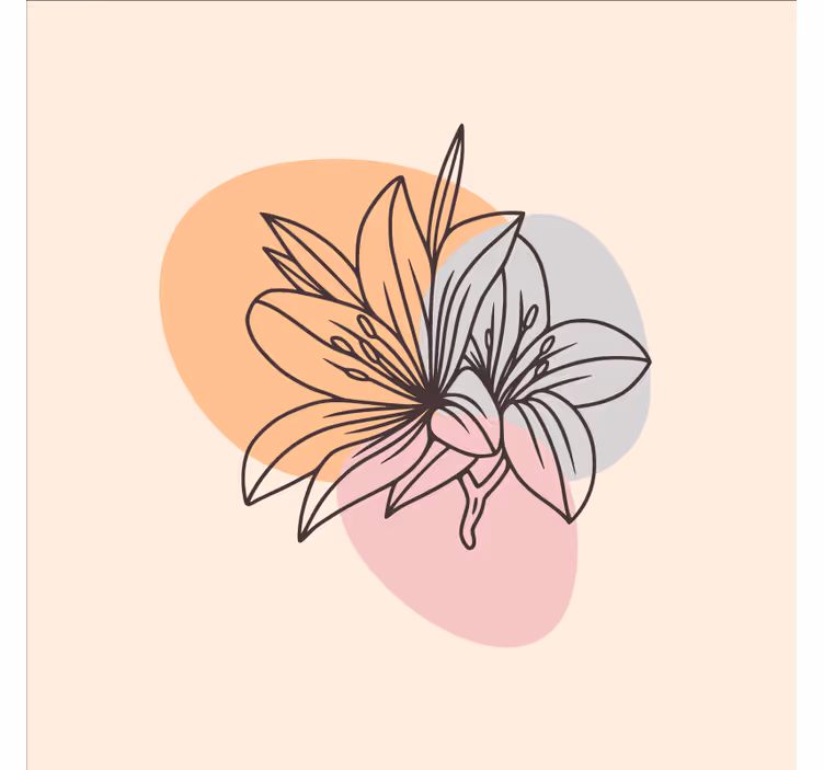 Persiana enrollable oficina diseño minimalista flores - TenVinilo