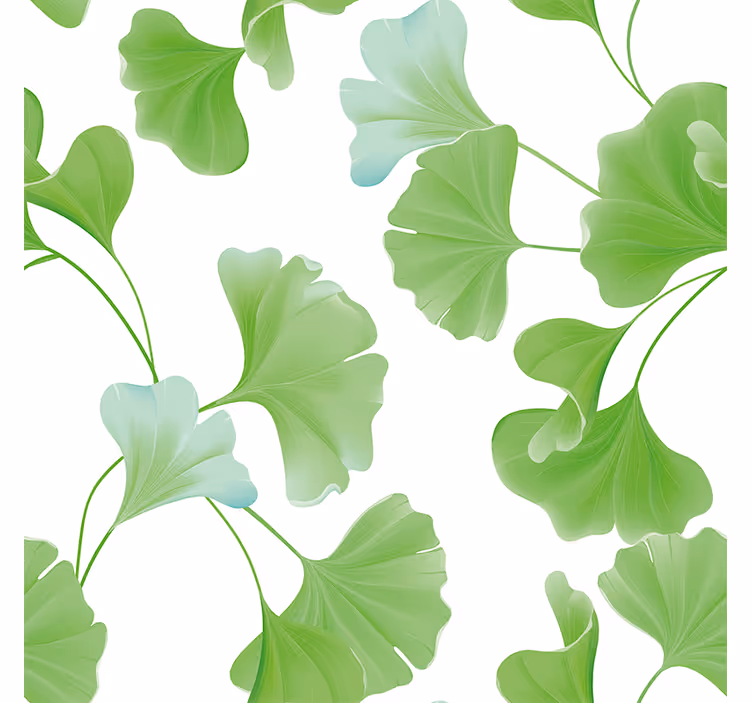 Persiana enrollable oficina hojas de ginkgo verde - TenVinilo