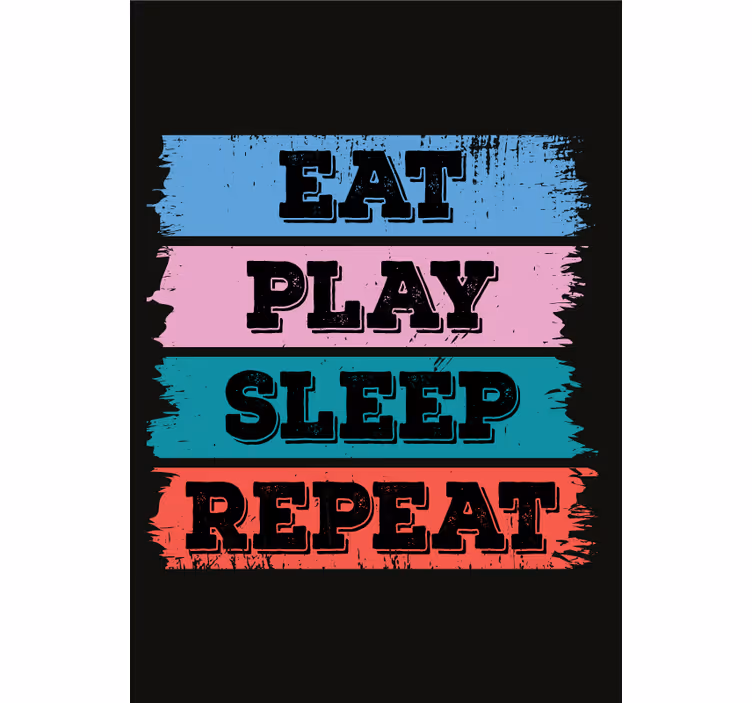 Persiana enrollable juvenil juego comer dormir - TenVinilo