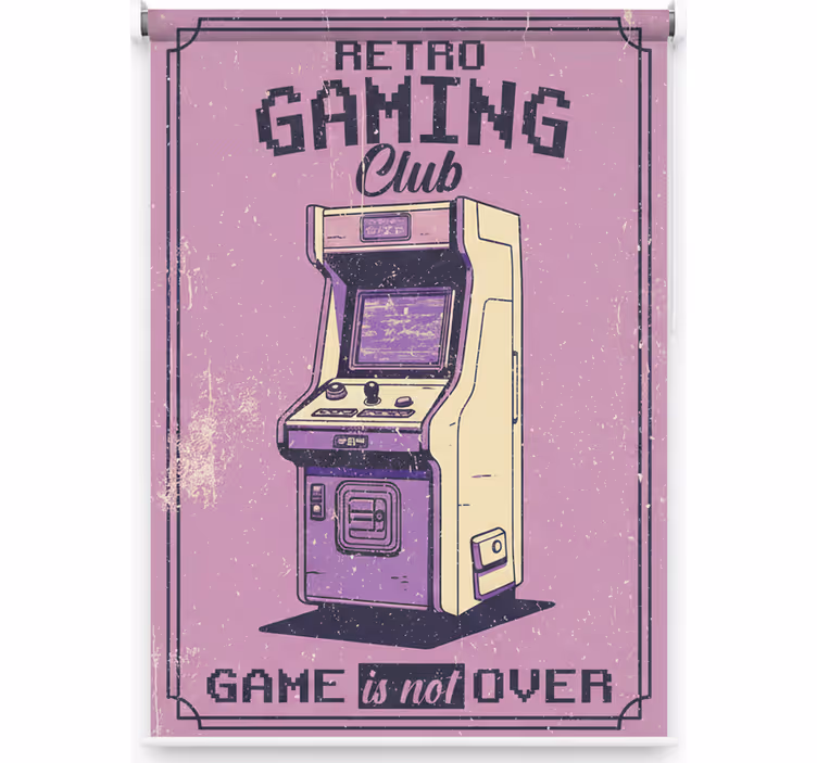 Persiana enrollable juvenil club de retro gaming - TenVinilo