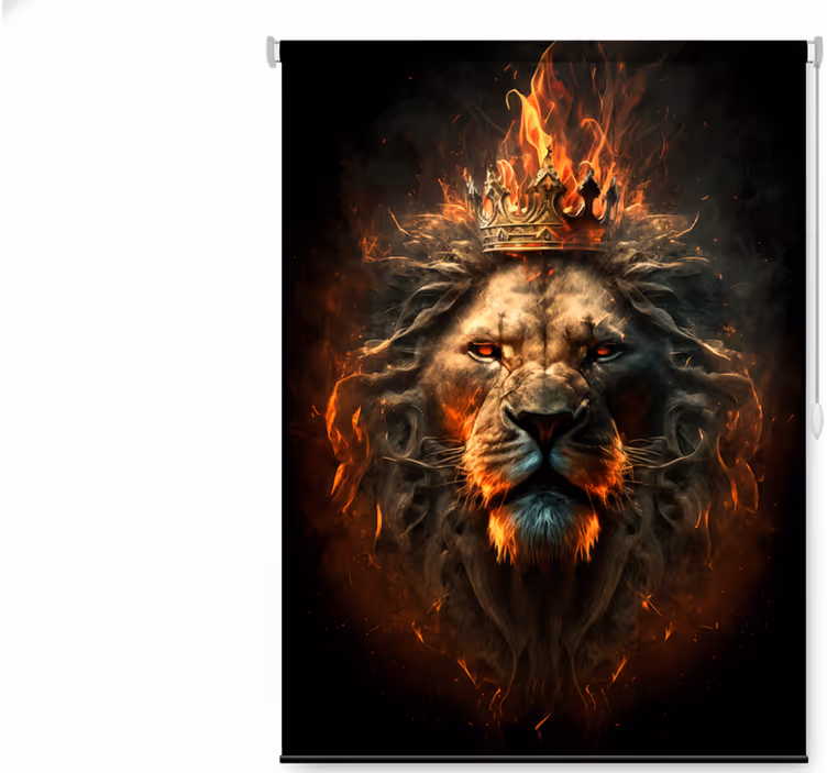 Persiana enrollable juvenil el rey león en llamas - TenVinilo