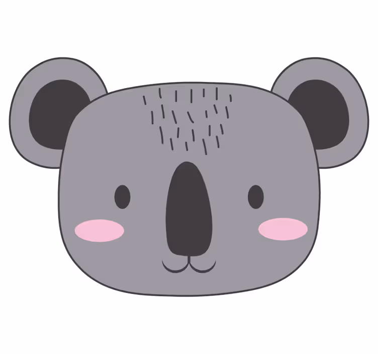 Persiana enrollable divertido alfombra vinílica koala - TenVinilo