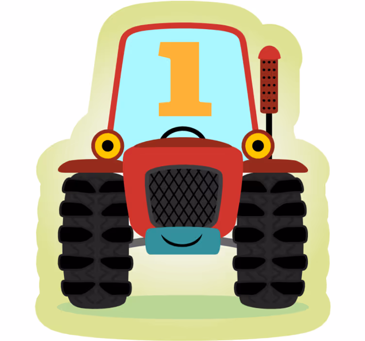 Persiana enrollable divertido tractor nº 1 - TenVinilo