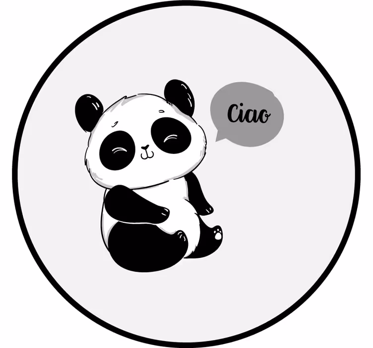 Persiana enrollable divertido panda feliz - TenVinilo