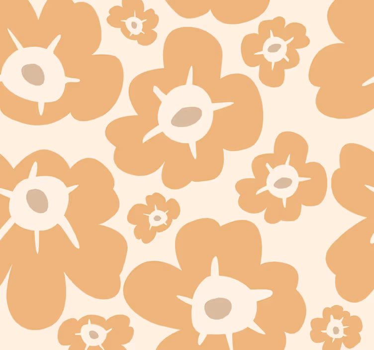 Persiana enrollable cuarto matrimonio amapolas beige - TenVinilo
