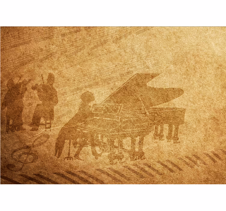 Persiana enrollable rústico piano vintage - TenVinilo