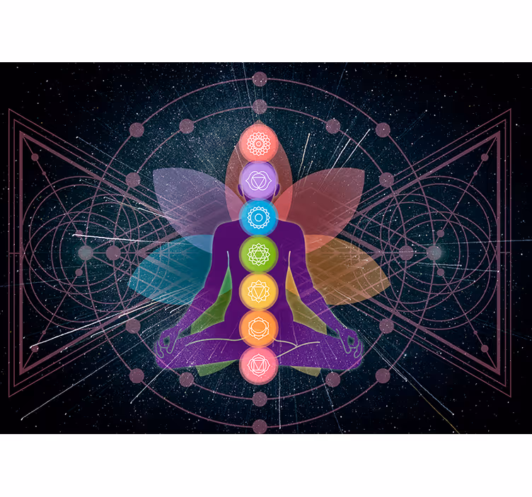 Persiana enrollable zen figura mística chakras - TenVinilo