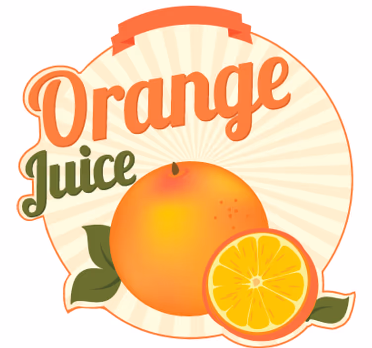 Persiana enrollable naranja decoración pared zumo naranja - TenVinilo