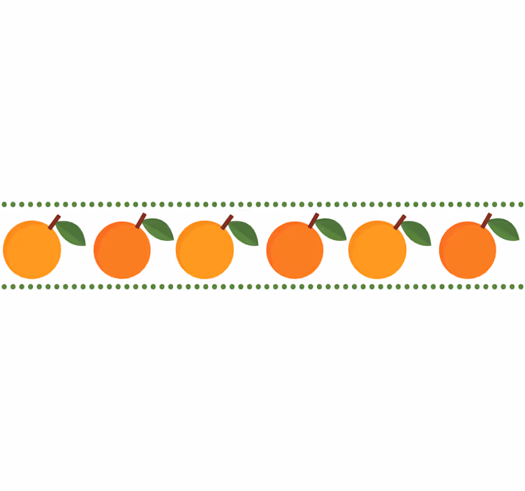 Persiana enrollable naranja borde elegante - TenVinilo
