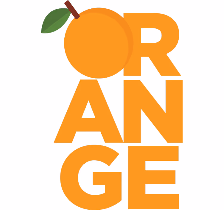 Persiana enrollable naranja texto naranja adhesivo - TenVinilo