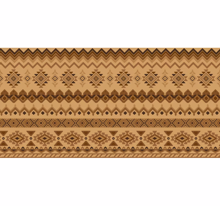 Persiana enrollable naranja diseño étnico kilim - TenVinilo