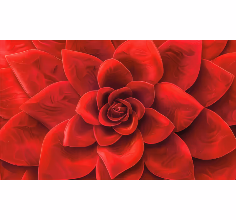 Persiana enrollable roja diseño de pétalos de flor - TenVinilo