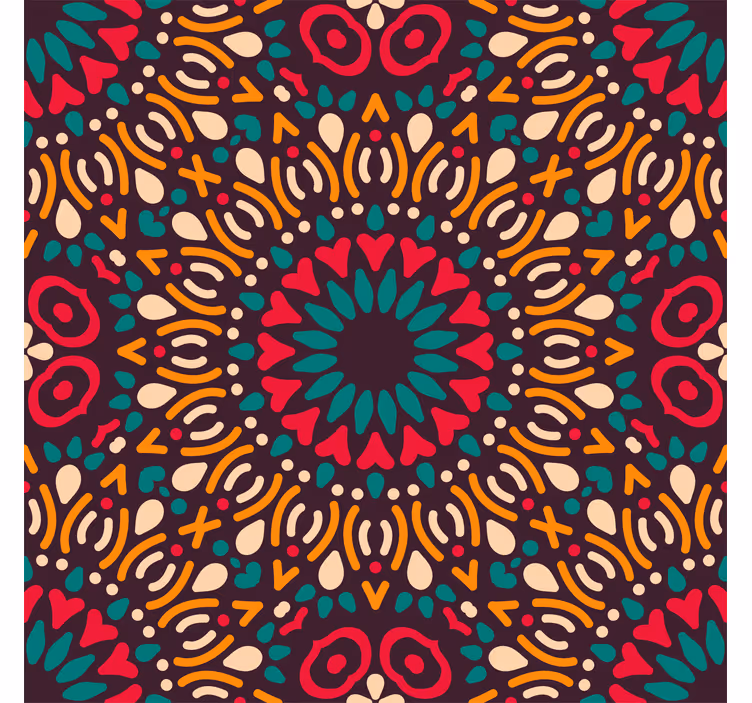 Persiana enrollable exterior mandala colorido - TenVinilo