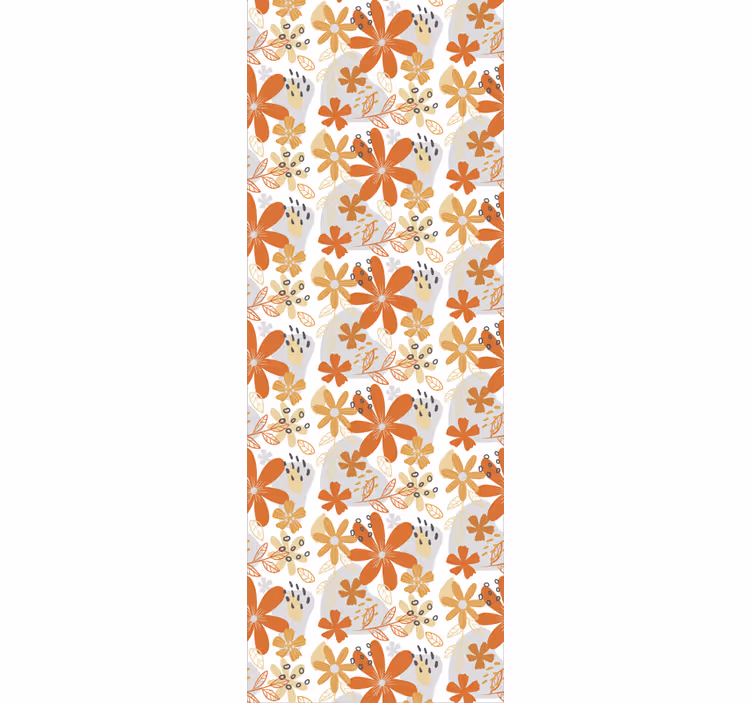 Persiana enrollable exterior textura floral naranja - TenVinilo