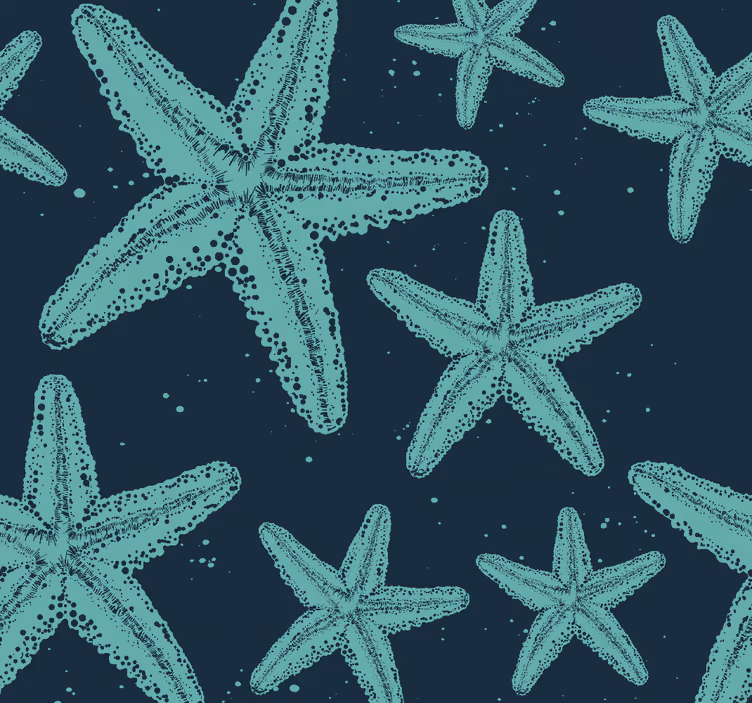 Persiana enrollable juvenil estrellas de mar azules - TenVinilo